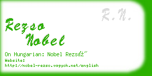 rezso nobel business card